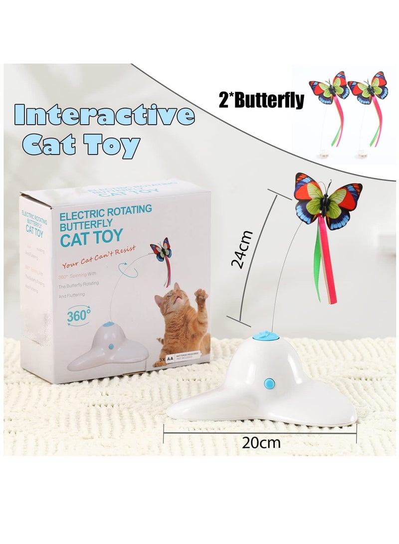Cats Toys, Cat Toys Interactive for Indoor Cats Adult Kitten, Electric Kitten Toys, Automatic Rotating Butterfly Cat Toy for Chasing, Interactive Kitten Toys Gifts - Image 3