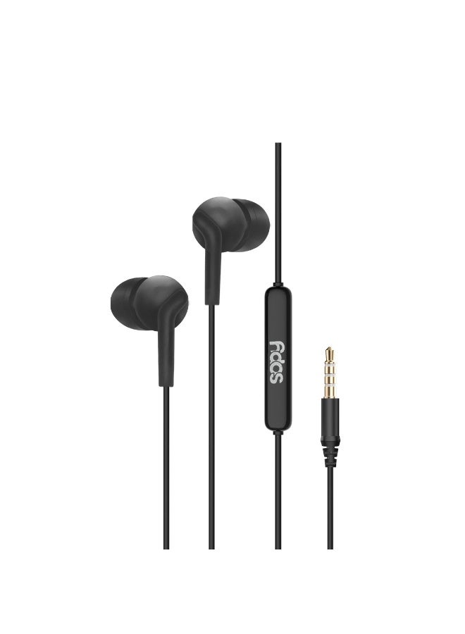 SP301 Wired In-Ear Earphones with 10mm Dynamic Drivers, HD Mic, and Single Button Control, Deep Bass, Hi-Fi Stereo Sound, 1.2m Durable Cable with 3.5mm Jack, Compatible with Smartphones, Tablets, Laptops, and Gaming Devices, Ergonomic Comfort Fit Design - Image 1