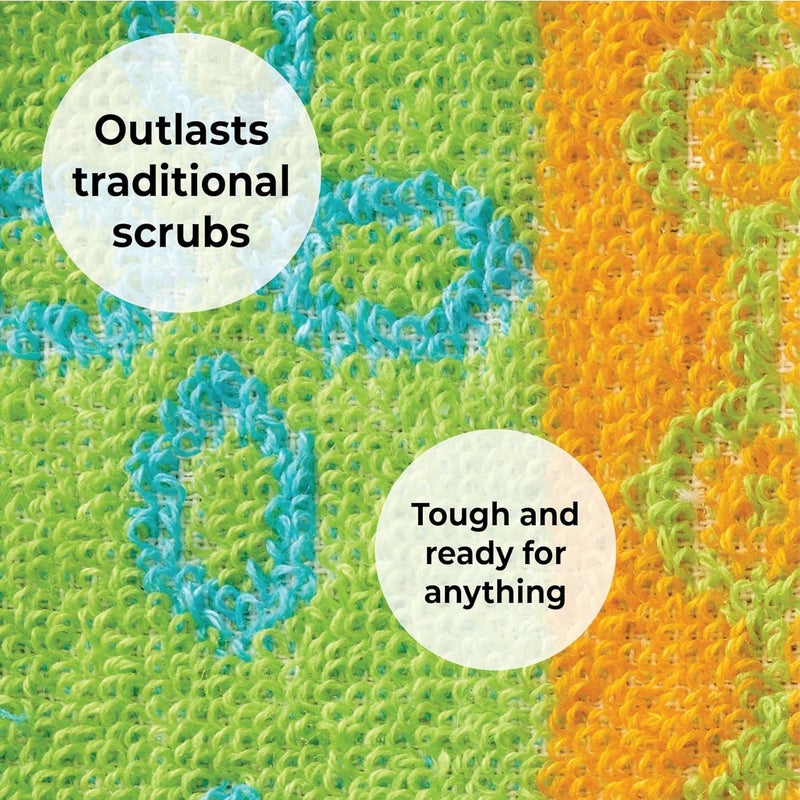 Skoy Scrub 2-Pack Reusable Non-Scratching Dish Scrubber - Assorted Colors - Image 5