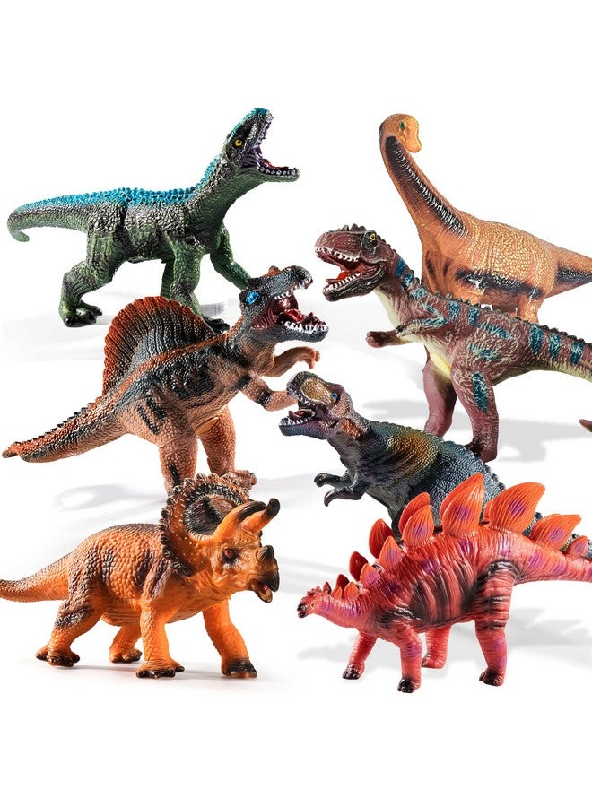 TEMI 7 Piece Jumbo Dinosaur Toys for Kids 3-5, Large Soft Toys for Dinosaur Lovers, Boys, Toddler Ages 5-7 Years, Perfect Party Favors, Birthday Gifts - Image 1