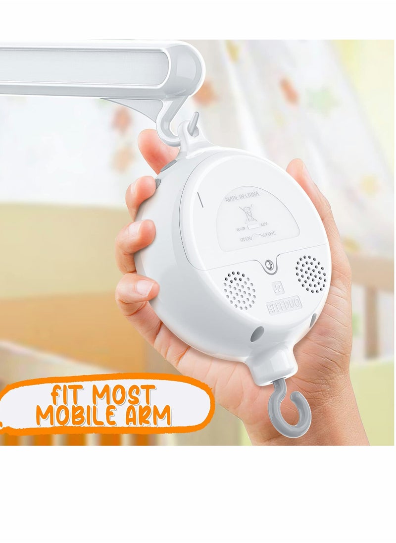 Generic - Baby Music Box Rotator, Crib Replacement Mobile Motor Rotation Universal Hanging Box, 12 Lullabies Battery Powered Bed Bell for Home Nursery Sleep - Image 1
