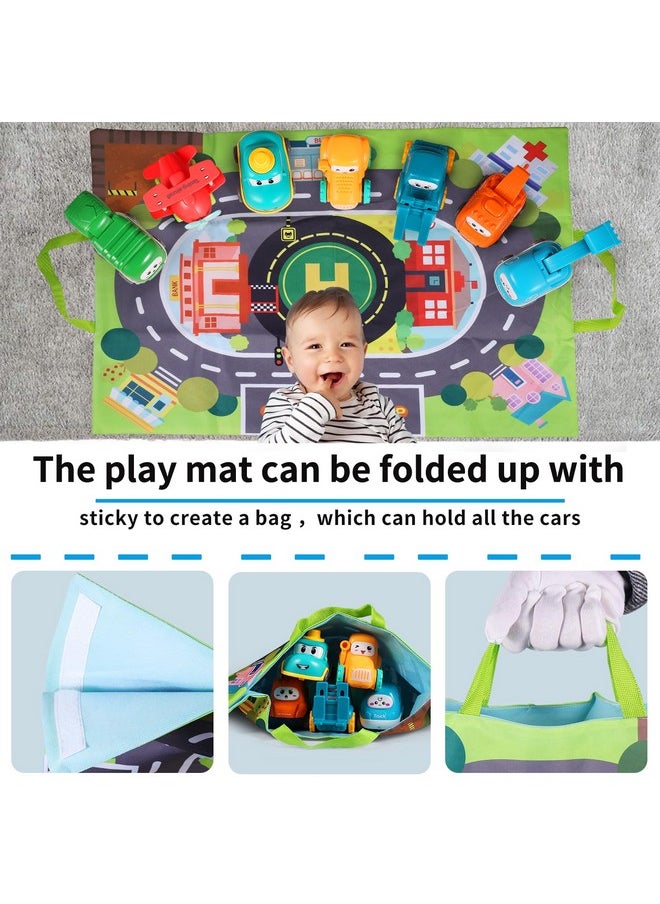 ALASOU ALASOU Baby Cartoon Car Toys with Playmat/Storage Bag|1st Birthday Gifts for Toddler Age 1-2|Baby Toys for 1 2 3 Year Old Boy|1 2 Year Old Boy Gift for Infant 12-18 Month  - Image 4