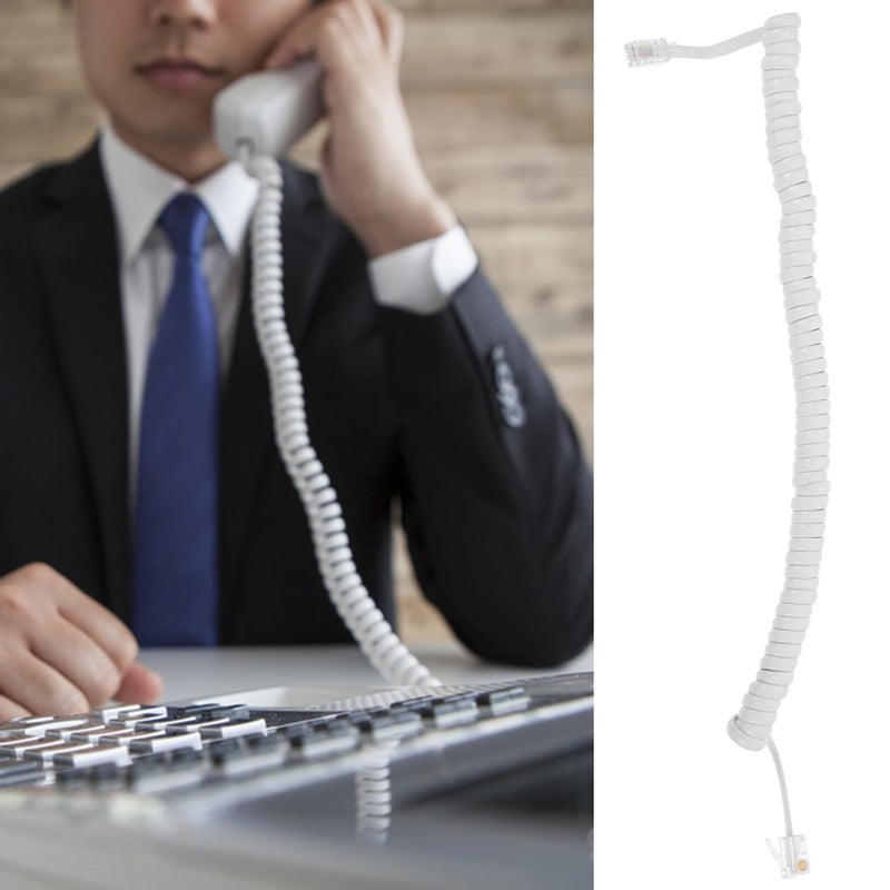 Coiled Telephone Cord 2 Pack Durable Phone Line Cable Easy Install Stable Signal - Image 5