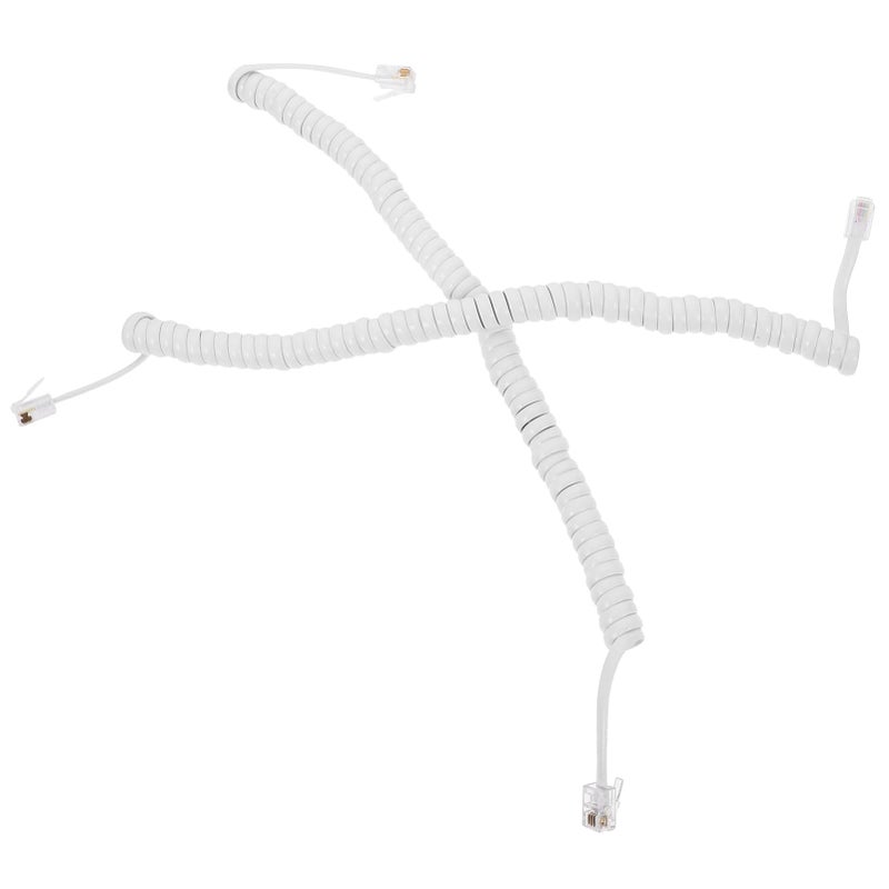 Coiled Telephone Cord 2 Pack Durable Phone Line Cable Easy Install Stable Signal - Image 2