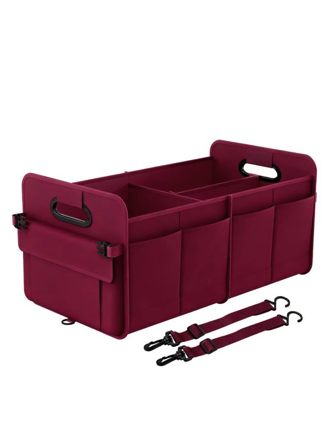 titiyiof Trunk Organizer SUV, Car Organizers and Storage, NOT-FLIMSY ANTI-SLIDE 70L Spacious Collapsible Sturdy Trunk Organizer for Grocery/Car Accessories/Women Men's Gift, Wine Red - Image 1