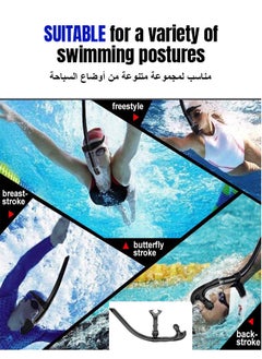 Beauenty Snorkel Lap Swimming,Swimming goggles case, goggles, swimming cap, nose plug, ear clip, breathing tube，Swimmer Training Diving Snorkeling Comfortable Mouthpiece, One-Way Purge Valve,for Pool Open Wa  - Image 3