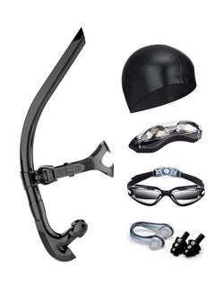 Beauenty Snorkel Lap Swimming,Swimming goggles case, goggles, swimming cap, nose plug, ear clip, breathing tube，Swimmer Training Diving Snorkeling Comfortable Mouthpiece, One-Way Purge Valve,for Pool Open Wa  - Image 1