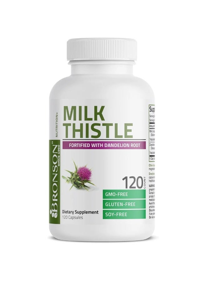 Bronson Milk Thistle Extract Silymarin 1000 mg Dietary Supplement 120 Vegetarian Capsules