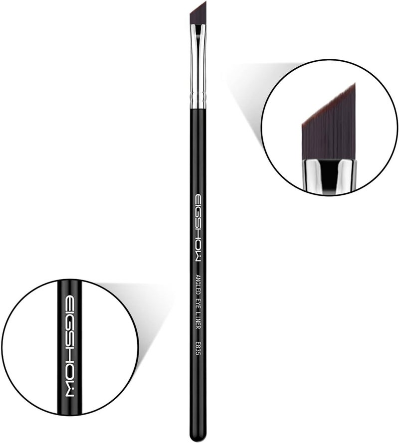 EIGSHOW Eyeliner Brush Fine Angled - PRO Precision Gel Eye Liner Makeup Brush -Ultra Thin Slanted Flat Angle - Premium Cruelty Free Synthetic Bristles (E835) - Image 1