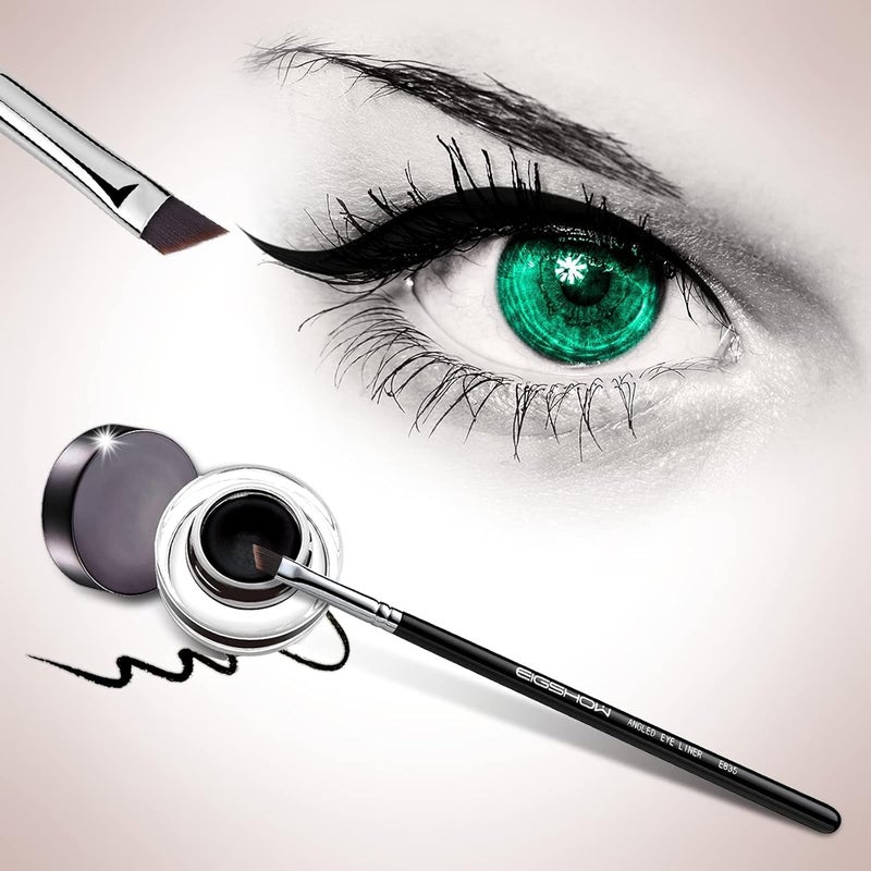 EIGSHOW Eyeliner Brush Fine Angled - PRO Precision Gel Eye Liner Makeup Brush -Ultra Thin Slanted Flat Angle - Premium Cruelty Free Synthetic Bristles (E835) - Image 5