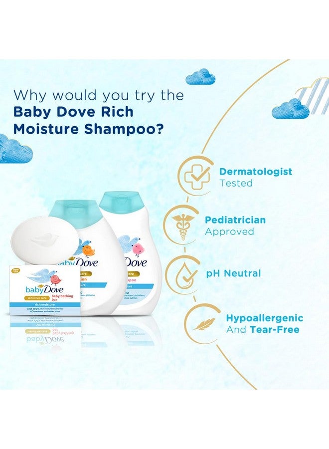 Dove Baby Dove Rich Moisture Bathing Bar 75g, Rich Moisture Body Lotion 200ml and Shampoo 200ml (Pack of 3) - Image 5