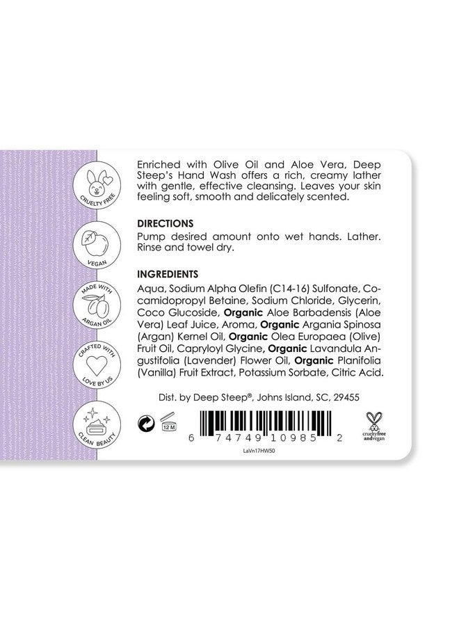 Deep Steep Argan Oil Liquid Hand Wash Lavender Vanilla 17.6 Fluid Ounce - Image 2