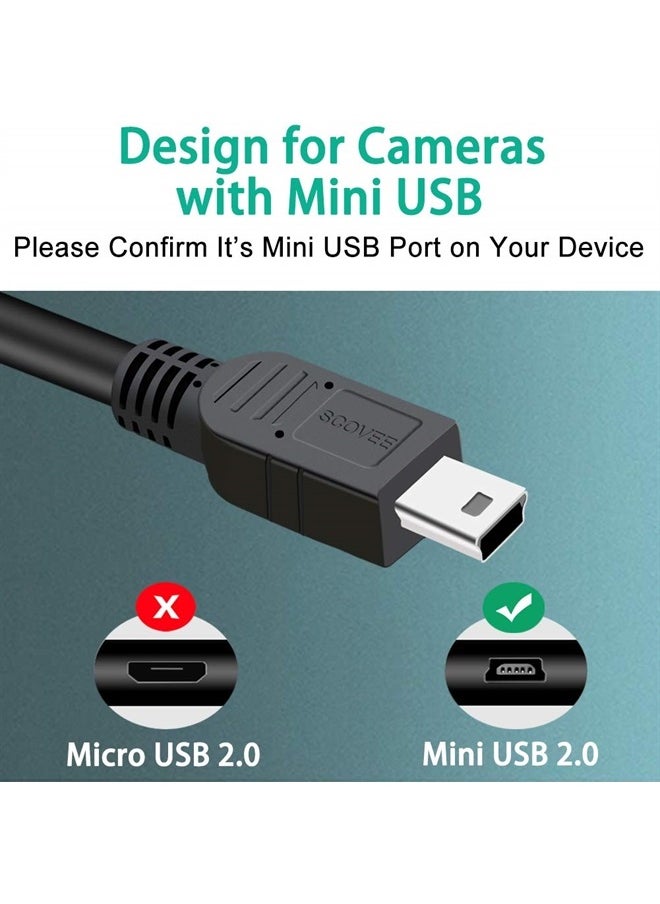 SCOVEE Camera USB Cable Cord for Canon Rebel/PowerShot/EOS/DSLR/ELPH Digital Cameras,SCOVEE Transfer Wire Data Cable for Canon Rebel Camcorder,Vixia PC Computer Interface Charger Replacement 6FT Long  - Image 2