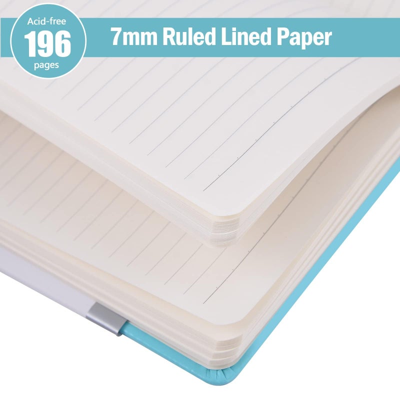 Comix Lined Journal Notebooks - 6 Pack Hardcover A5 Size Notebook, College Ruled Notebook for Writing, 6 Colors Journals for Women Men, 196 Pages, 5.7 inches x 8.3 i nches - Image 5