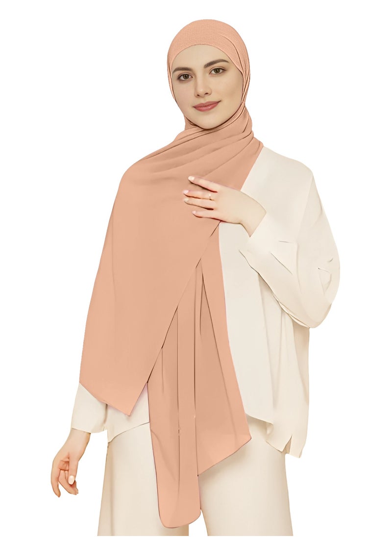 NUKHBAA Chiffon Tumbleweed color Hijab-H4 