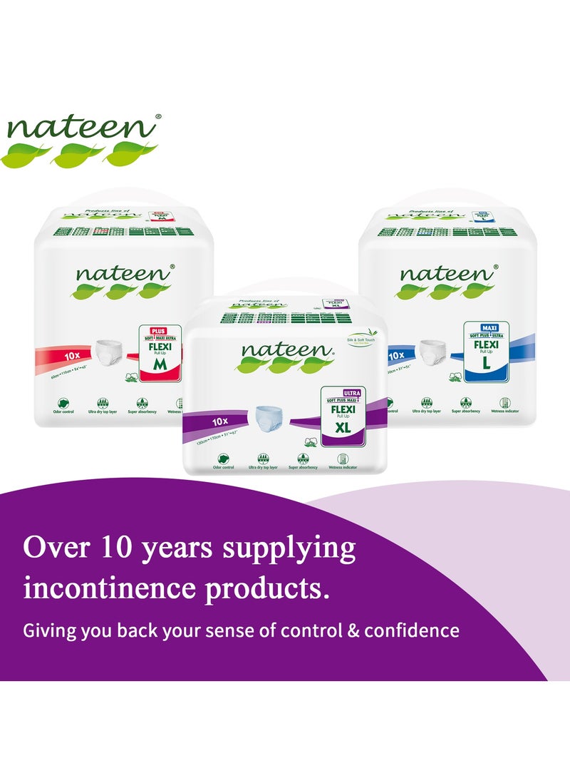 nateen Nateen Flexi Ultra Adult Diapers Pants, ultima absorbency Incontinence Pull Ups, Large,Waist Size 110-170cm,20 Count Adult Pants diaper ,Superior Comfort,Excellent Combination of Protection. (20 Count)  - Image 5