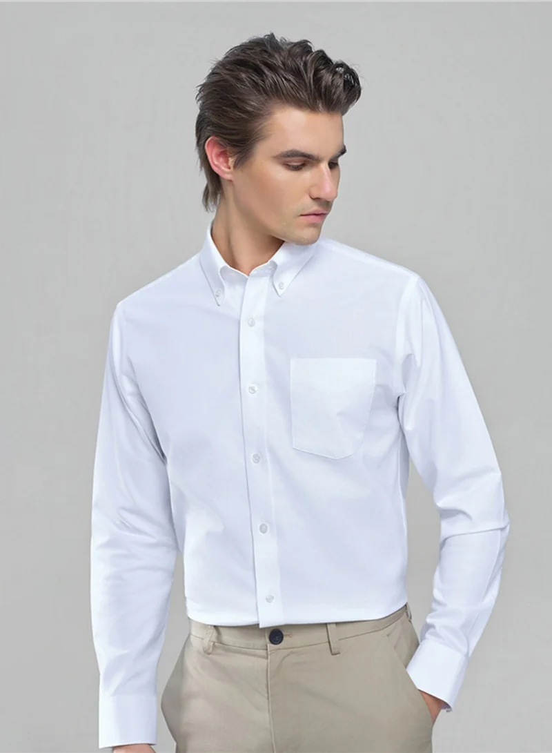 جيوردانو Men’s Cotton Long-Sleeve Wrinkle-Free Shirt
