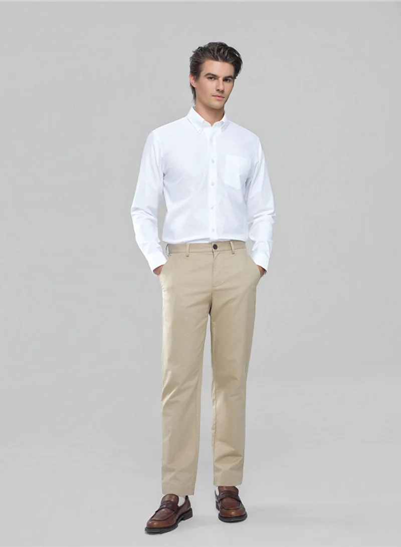 جيوردانو Men’s Cotton Long-Sleeve Wrinkle-Free Shirt