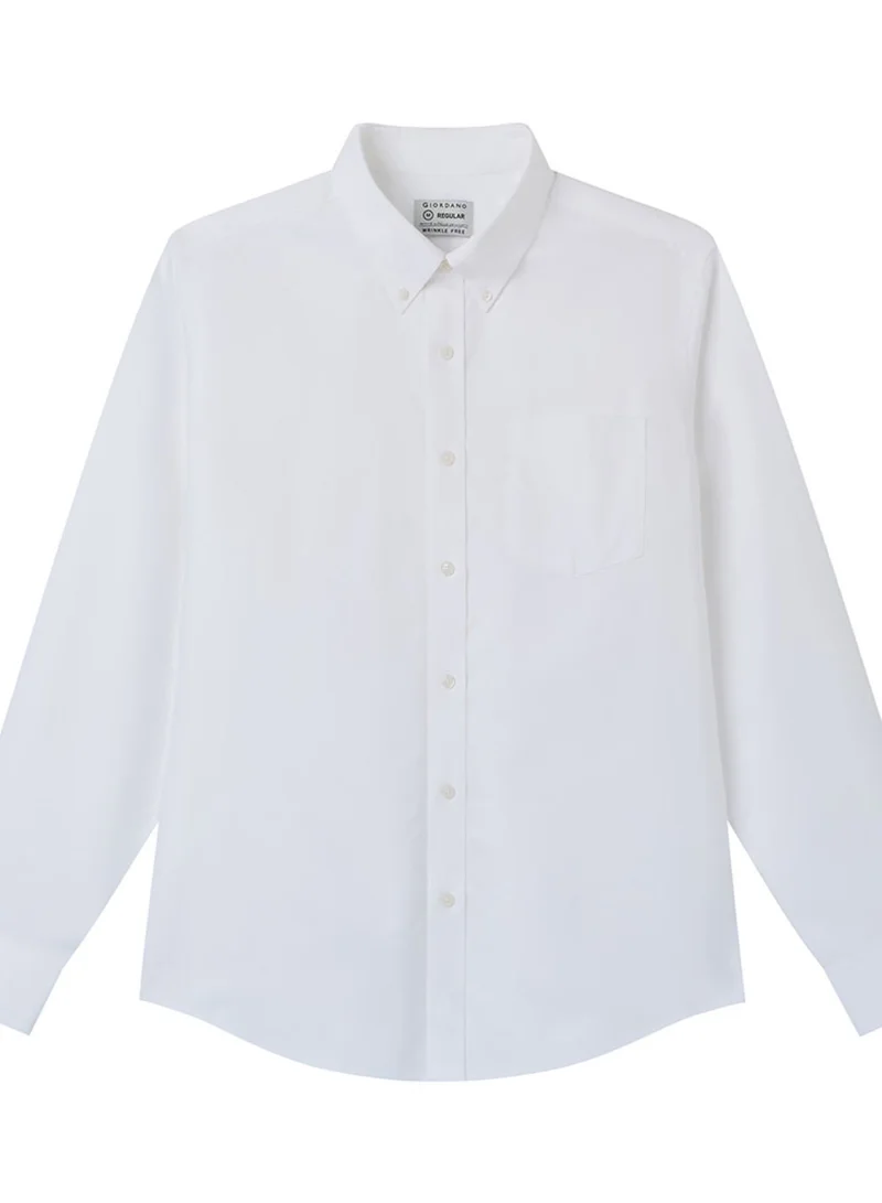 GIORDANO  Men’s Cotton Long-Sleeve Wrinkle-Free Shirt for Men | Best Price UAE