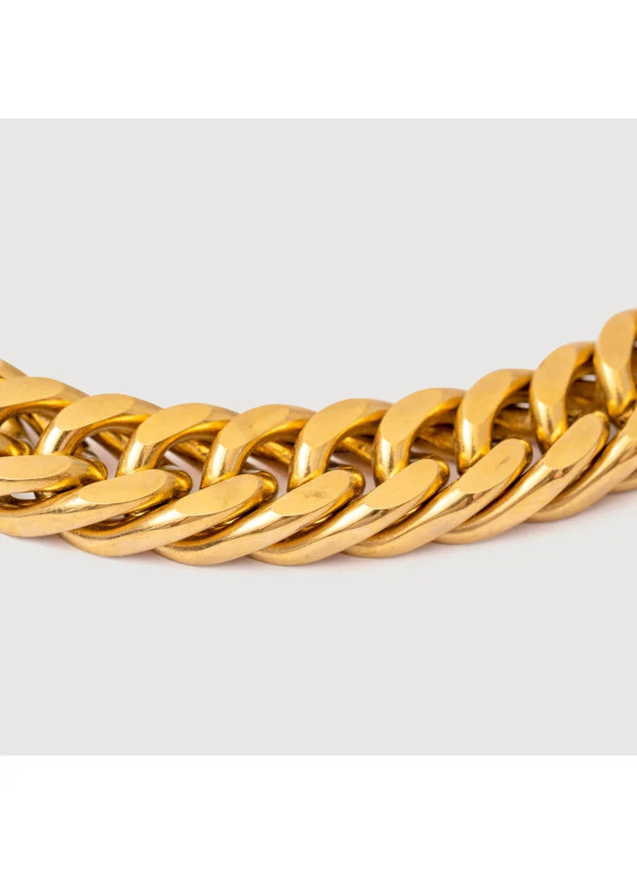 noya 18K Gold Plated Sanur Cuban Chain Chunky Bracelet