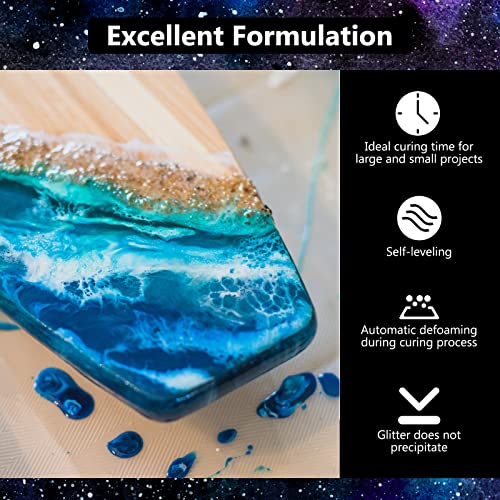 KISREL Epoxy Resin 2Gallon - Crystal Clear Epoxy Resin Kit - No Yellowing No Bubble Art Resin Casting Resin for Art Crafts, Jewelry Making, Wood & Molds(1 Gallon x 2) - Image 2