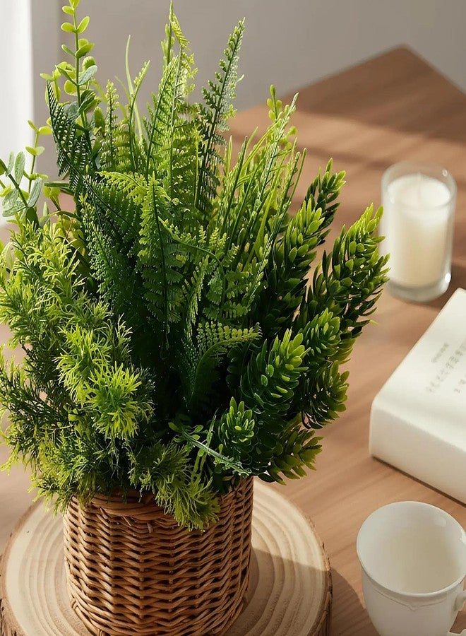 Anstore 20 Bundles Realistic Artificial Plants Outdoor, 6-Pack Fake Plants for Front Porch Decor, Faux Outdoor Plants with UV Resistant PE Greenery Stems for Garden Planter Window Box Home Decor - Image 4