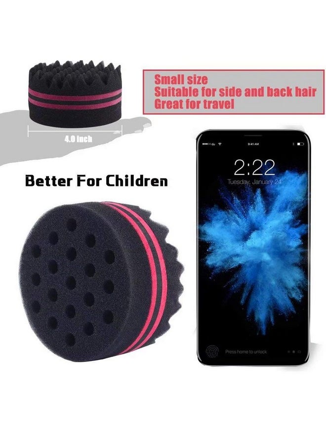 WORGATE - Small Hole Hair Sponge Brush For Twists Dreads Natural Hair Afro Curl Barber 2 Pcs - Image 1