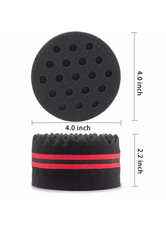 WORGATE - Small Hole Hair Sponge Brush For Twists Dreads Natural Hair Afro Curl Barber 2 Pcs - Image 1