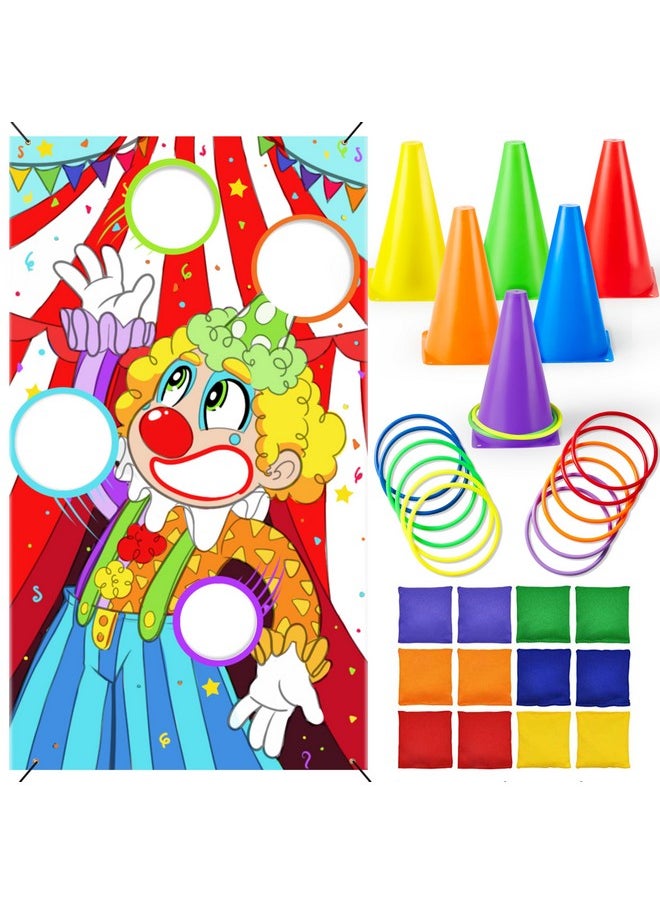 JOYIN JOYIN 31PCS 3 in 1 Carnival Games, Easter Ring Toss Yard Set, Bean Bags, Cones - Outdoor Toys for Toddlers & Kids, Children's Indoor Play, Family Fun, Kids Party Cornhole Set, Lawn Games  - Image 1
