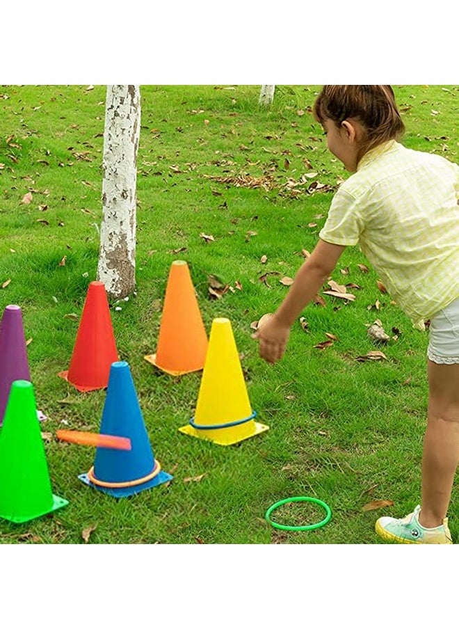 JOYIN JOYIN 31PCS 3 in 1 Carnival Games, Easter Ring Toss Yard Set, Bean Bags, Cones - Outdoor Toys for Toddlers & Kids, Children's Indoor Play, Family Fun, Kids Party Cornhole Set, Lawn Games  - Image 4