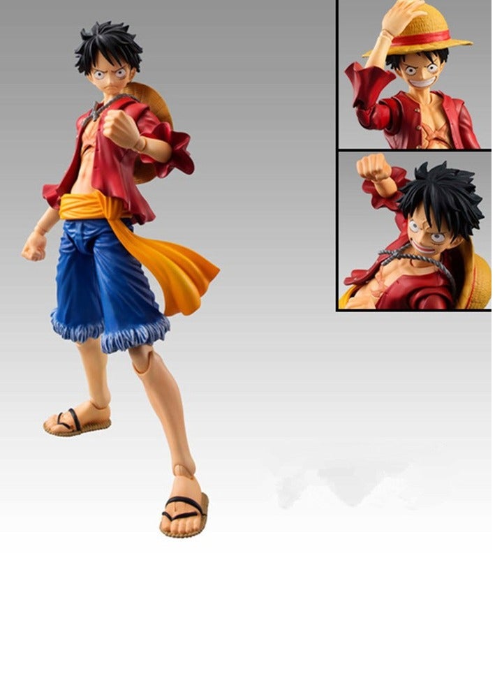 General One Piece figure One Piece straw hat movable Luffy can change head figure two-dimensional animation model desktop ornament (17cm)  - Image 3