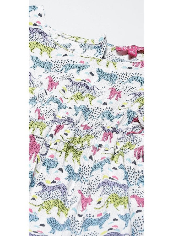 BIBA GIRL PRINTED KID(KW5177_WHITE_5) - Image 3