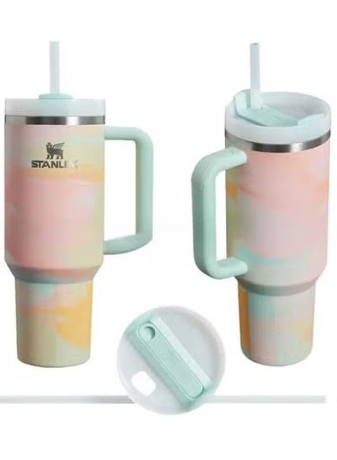 ستانلي H2.0 الفولاذ المقاوم للصدأ فراغ العزل الحراري اسطوانة مع غطاء أنبوب الشفط ، تنطبق على المياه ، والشاي المثلج أو القهوة ، عصير ، الخ . - Image 2