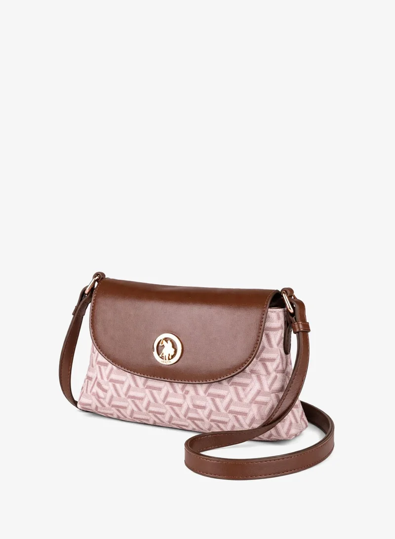 U.S. Polo Assn. Women's Crossbody Bag, Ladies Shoulder Bag Handbag for Ladies Travel Bag for Girls Brown