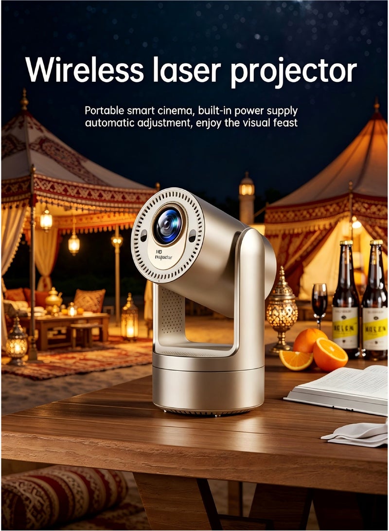 KALOBEE HY7 1200 ANSI Lumens HD 1080p Smart Projector with Auto Focus Adaptive Adjustment Built-in Android OS Wi-Fi Home & Outdoor Projector - Image 1