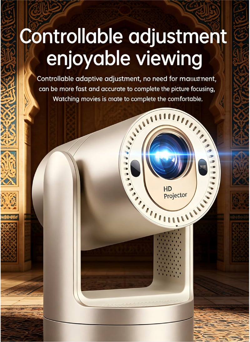 KALOBEE HY7 1200 ANSI Lumens HD 1080p Smart Projector with Auto Focus Adaptive Adjustment Built-in Android OS Wi-Fi Home & Outdoor Projector - Image 2