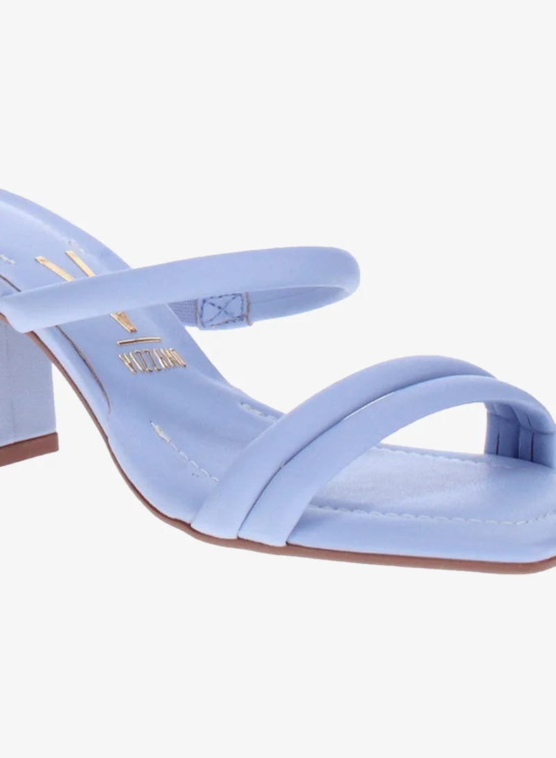 VIZZANO Blue Mid Heels Sandals for Women – Sling Back Heel Sandals for Girls with Ankle Strap for Women | Best Price UAE