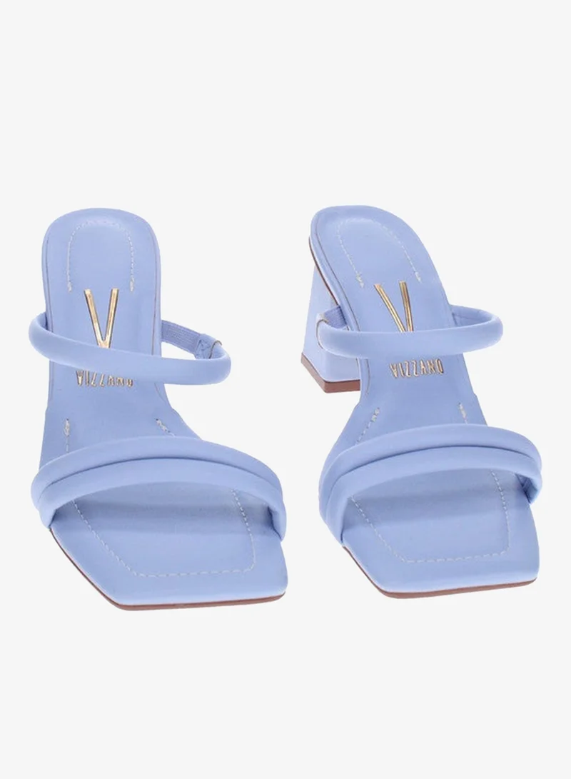 VIZZANO Blue Mid Heels Sandals for Women – Sling Back Heel Sandals for Girls with Ankle Strap for Women | Best Price UAE
