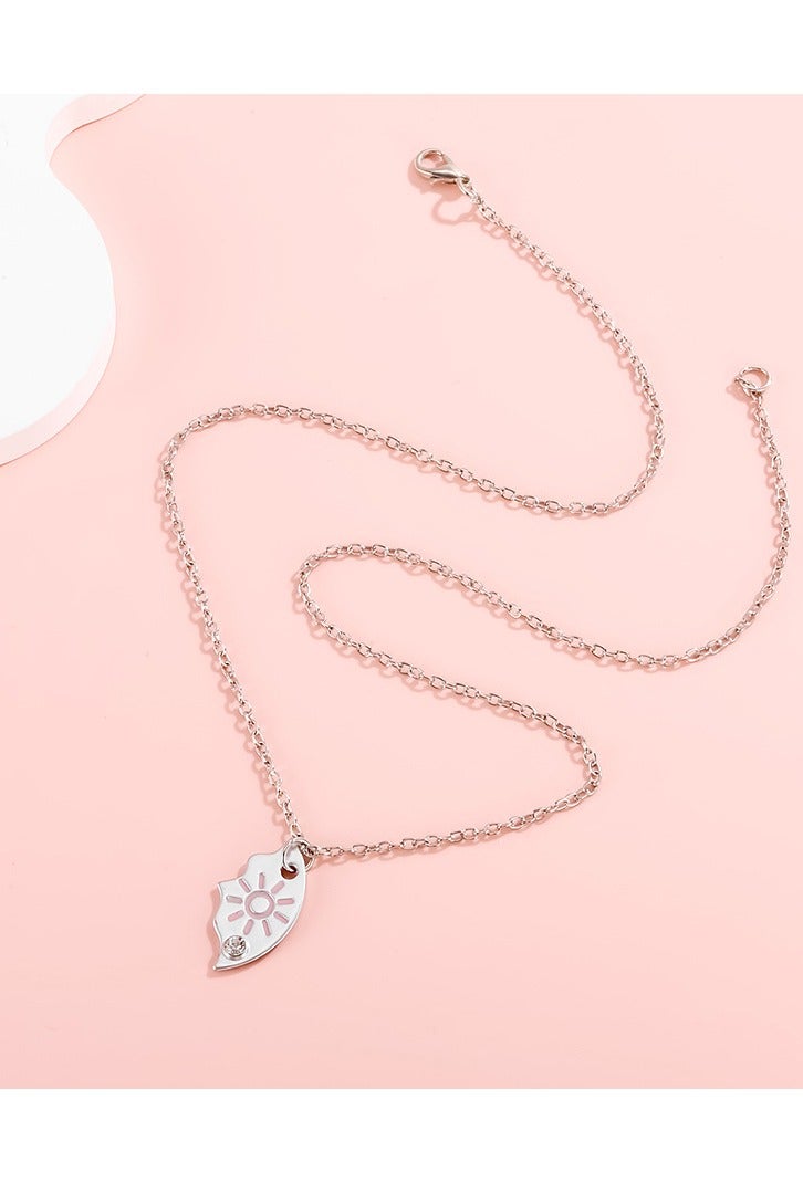 ARUWA 3PCS BFF Necklaces Friendship Star Moon Sun Necklace Set,3 Interchangeable Colorful Pendants,Y2K Gift for Girls Best Friend Birthday - Image 4