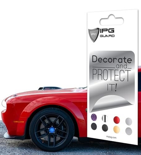IPG Compatible with Dodge Charger, Challenger, Durango (2017–2023) Wheel Center Cap Overlay Decal Sticker Wrap Kit – Hash Rhombus Design – Personalize Your Vehicle (Outer Logo, Reflective - Blue) - Image 1