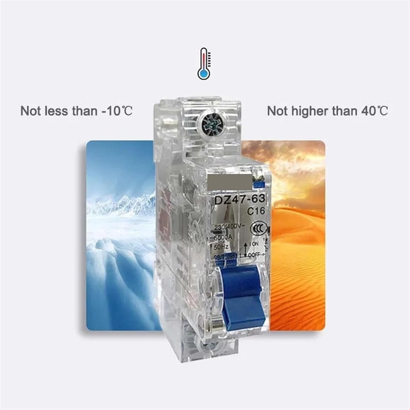 DZ47 63 MCB Mini Circuit Breaker 3P 16A Transparent Shell Low Voltage Air Switch - Image 3