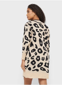 Ginger Leopard Print Longline Cardigan  - Image 2