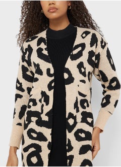 Ginger Leopard Print Longline Cardigan  - Image 3