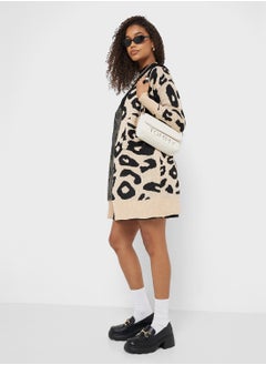 Ginger Leopard Print Longline Cardigan  - Image 4