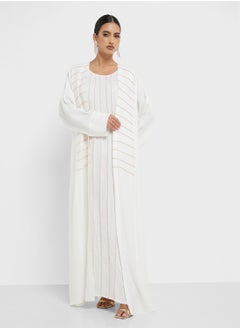 hayas closet Crew Neck Stright Sleeve Abaya  - Image 5
