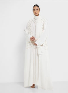 hayas closet Crew Neck Stright Sleeve Abaya  - Image 1