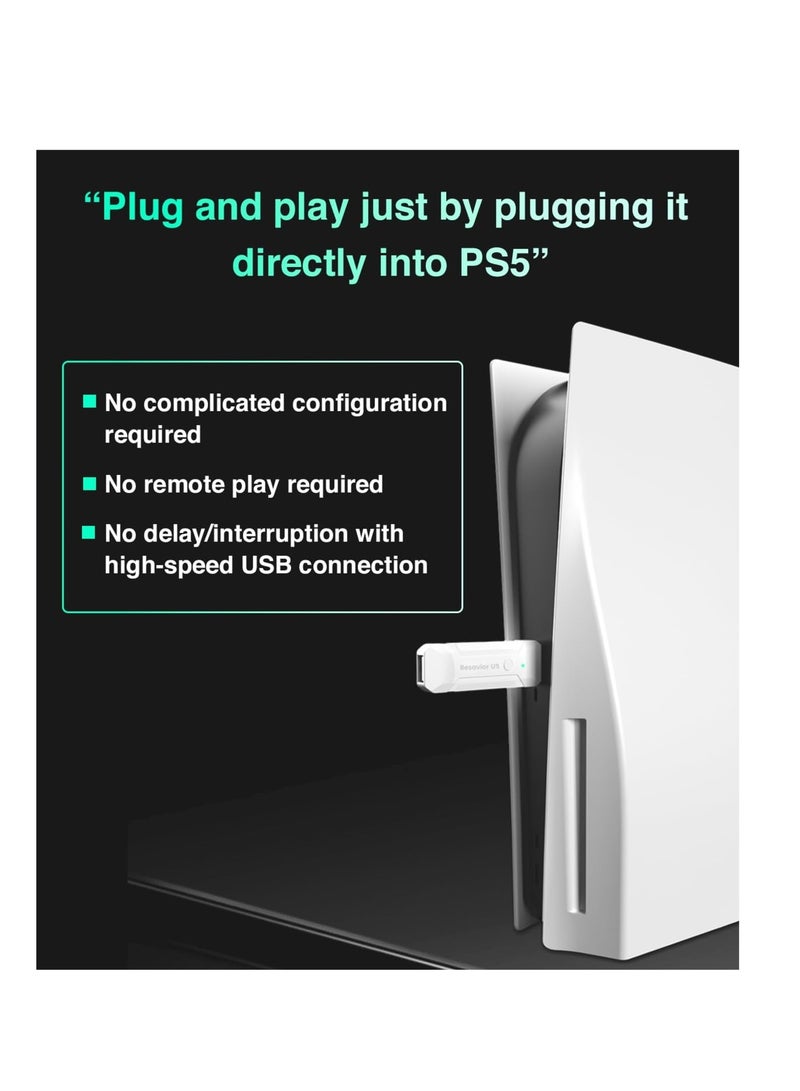 Zikra U5 Converter Adapter Emulator for PS5 Game Console, Wireless Console Adapters, Compatible with XIM Matrix APEX REASNOW S1 Titan Various Peripherals for Various Official PS5 Games - Image 3