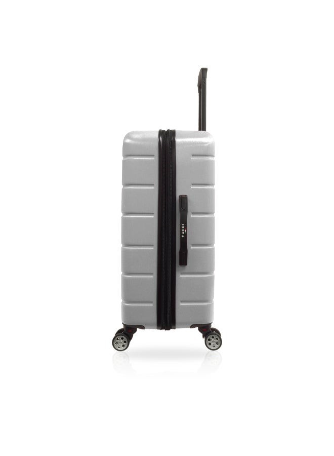 توتشي كامينو سبينر طقم حقائب سفر بغلاف صلب وعجلات دوارة 3 قطع فضي 84 x 35 x 55 سم T0126 SILVER - Image 4