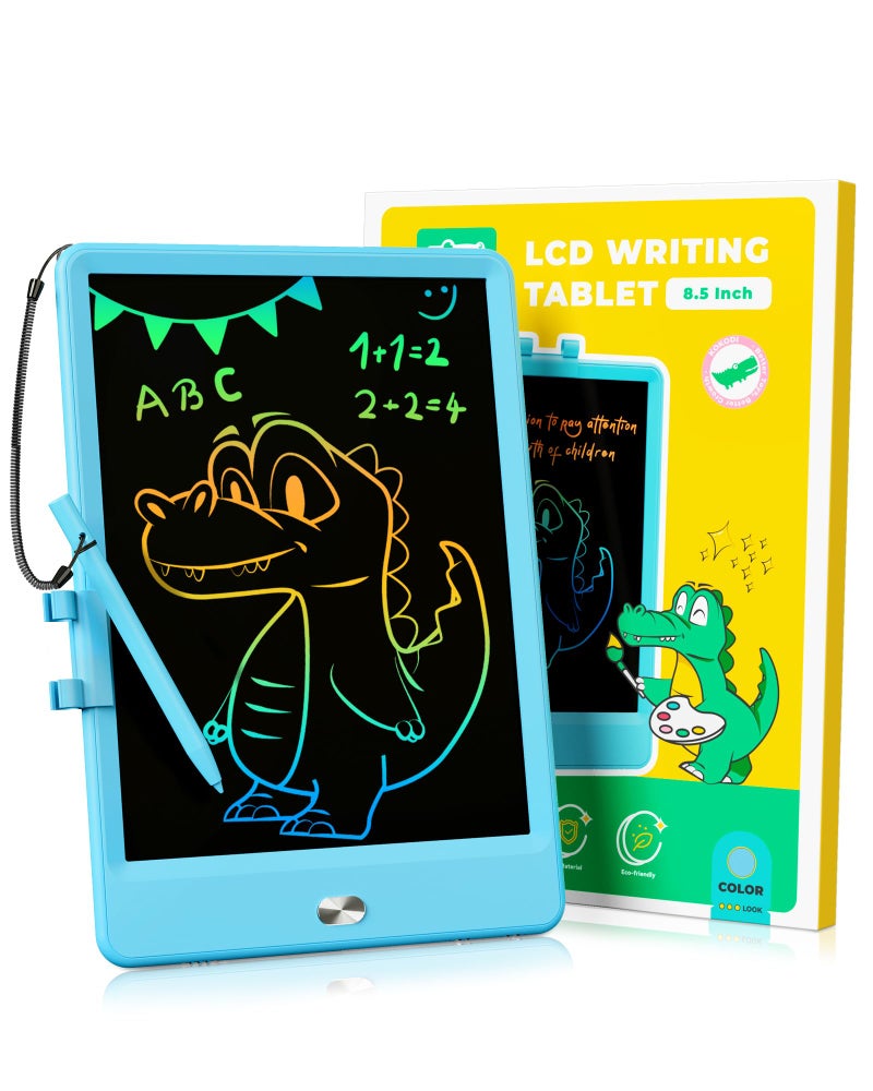 KOKODI LCD Writing Tablet 8.5-Inch Colorful Doodle Board, Electronic Drawing Tablet Drawing Pad for Kids, Educational and Learning Kids Toys Gifts for 3 4 5 6 7 8 Year Old Boys and Girls(Blue) - Image 1