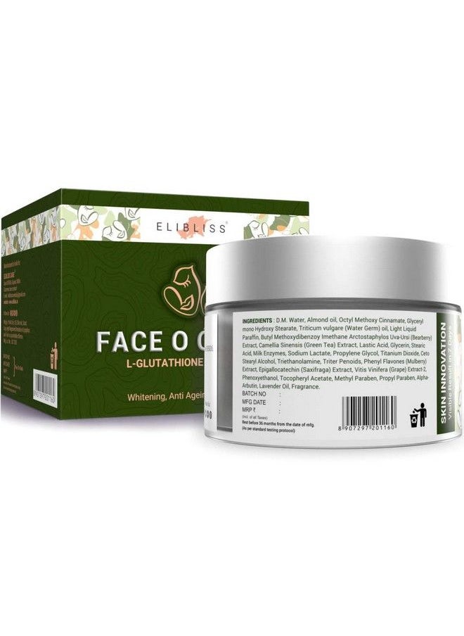 ELIBLISS - Lglutathione Face O Cream For Daynight Skin Whitening Antiageing And Glass Skin Enrich With Vitamin C50 Gm (50 Gm) - Image 1